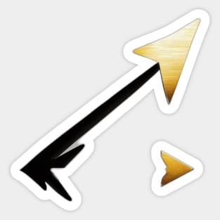 Golden Arrow Cursor T-Shirt Design No. 532 Sticker